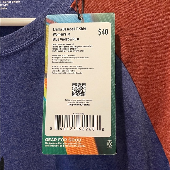 Cotopaxi Blue and Maroon Raglan Shirt - Picture 2 of 3